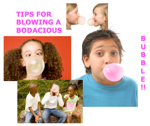 Lowercase Y Blowing Bubble Gum