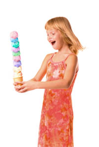 girl and cone